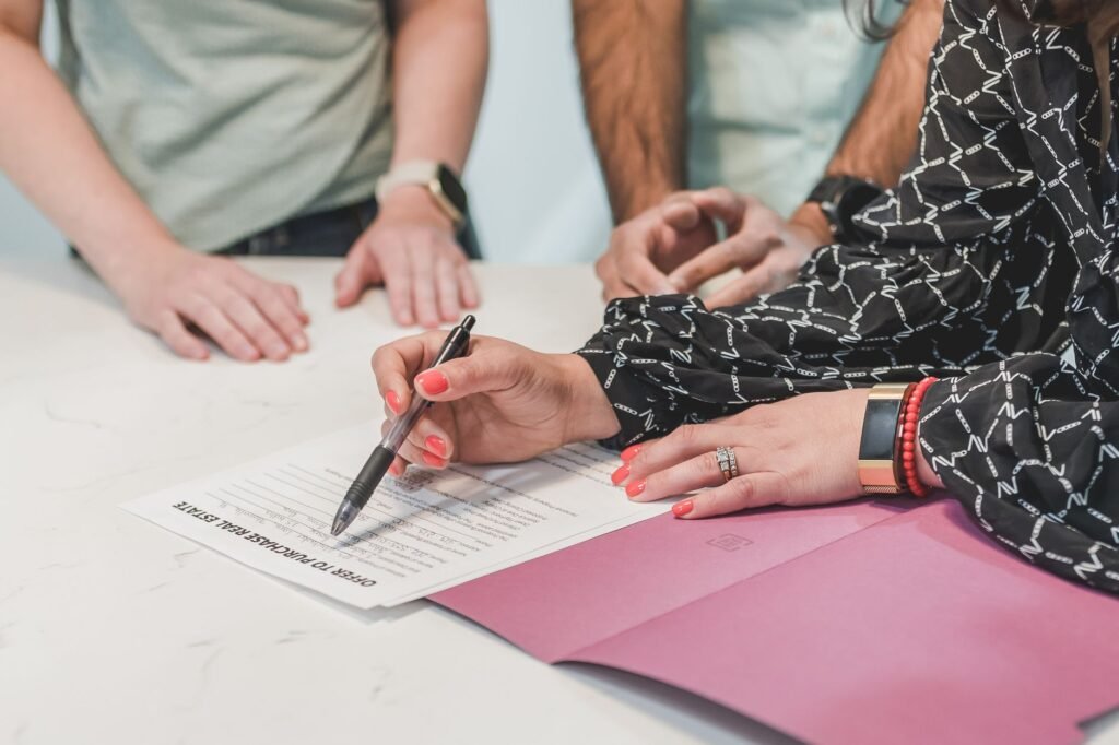 Signing a will and estate planning documents