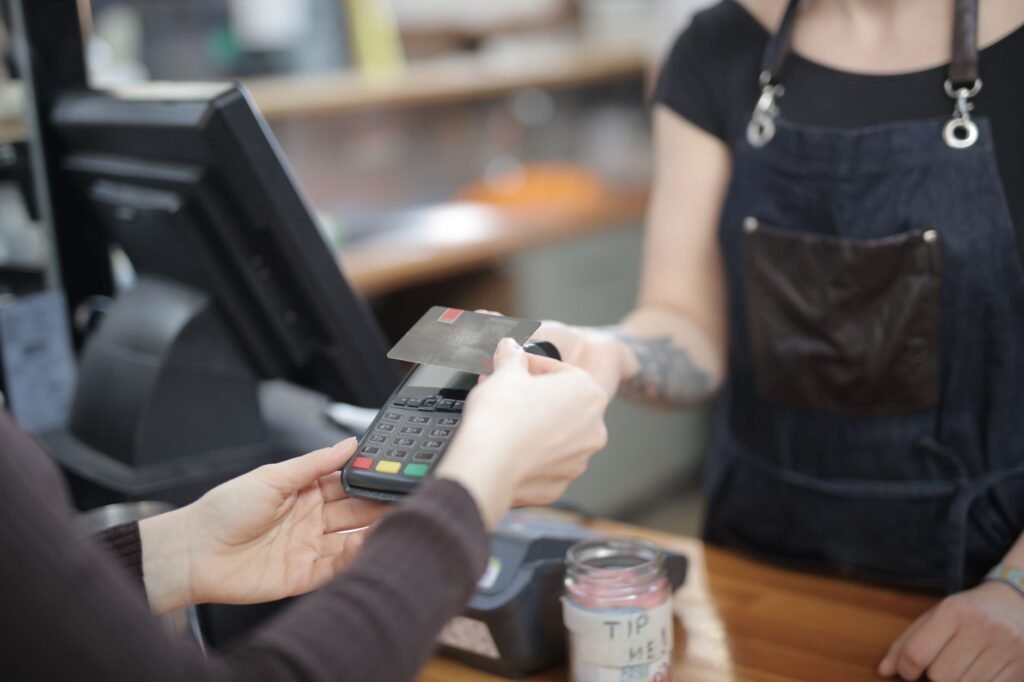 Card payment terminal in a small business