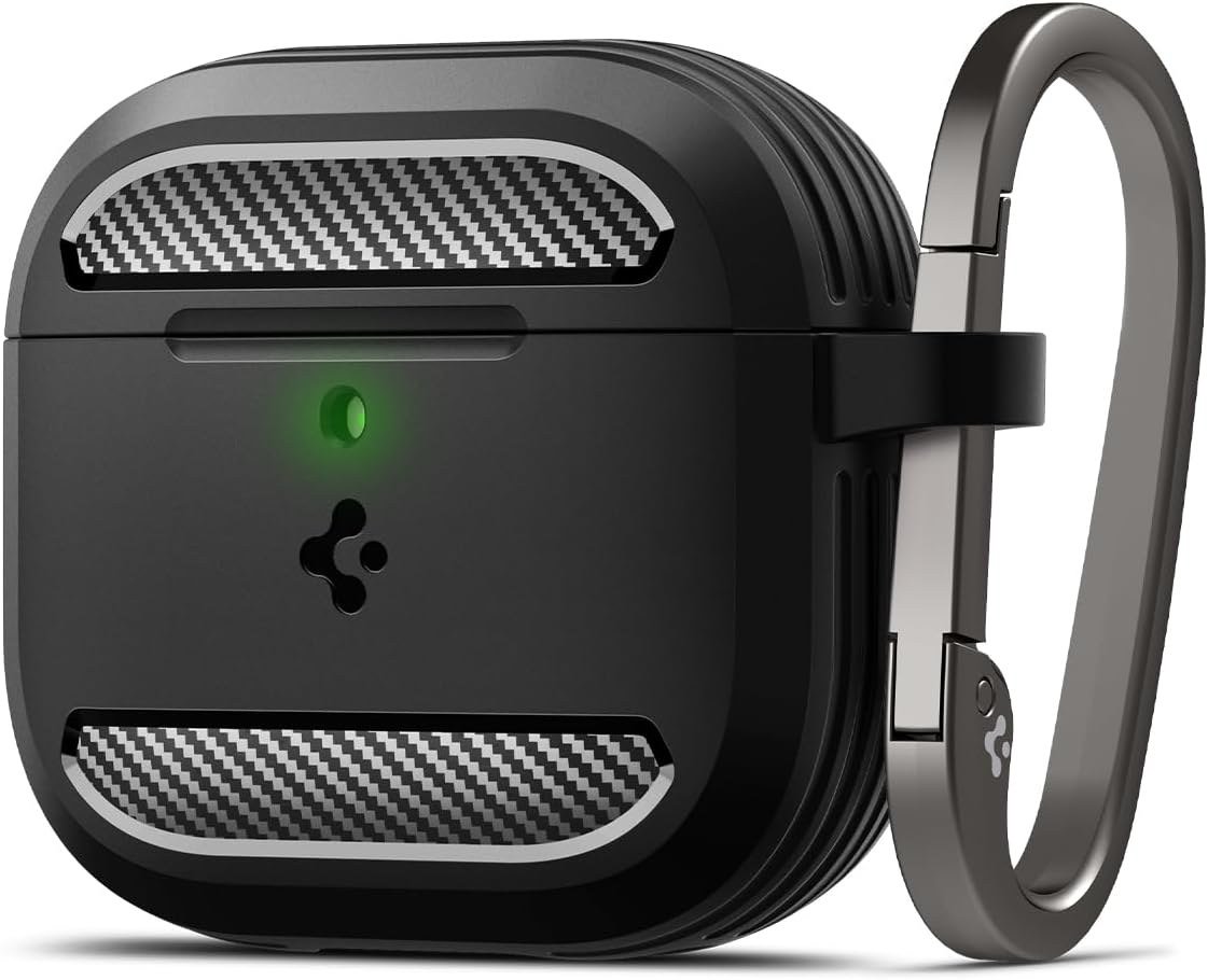 Spigen Rugged Armor black case for AirPods 5 and AirPods 4