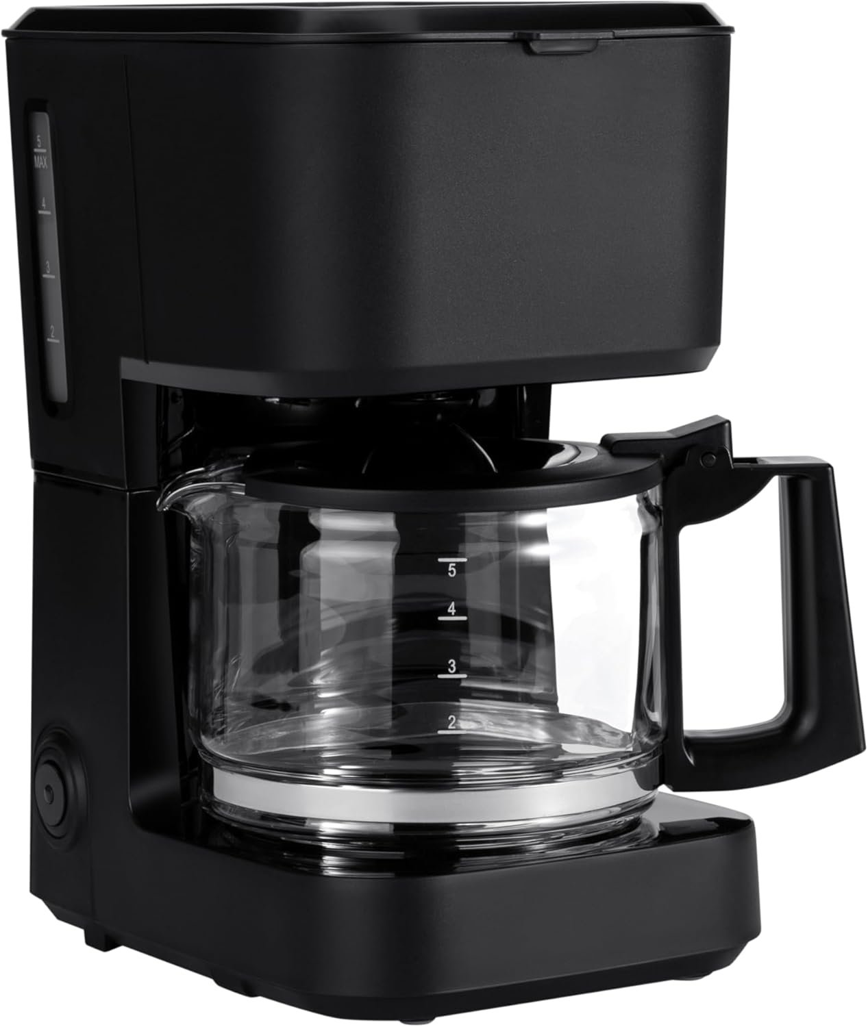 Amazon Basics 5 cup drip coffee maker with glass carafe