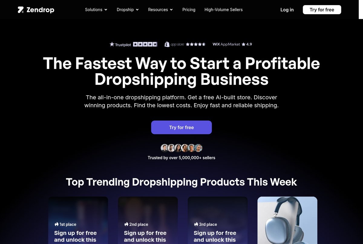 Zendrop all-in-one dropshipping platform