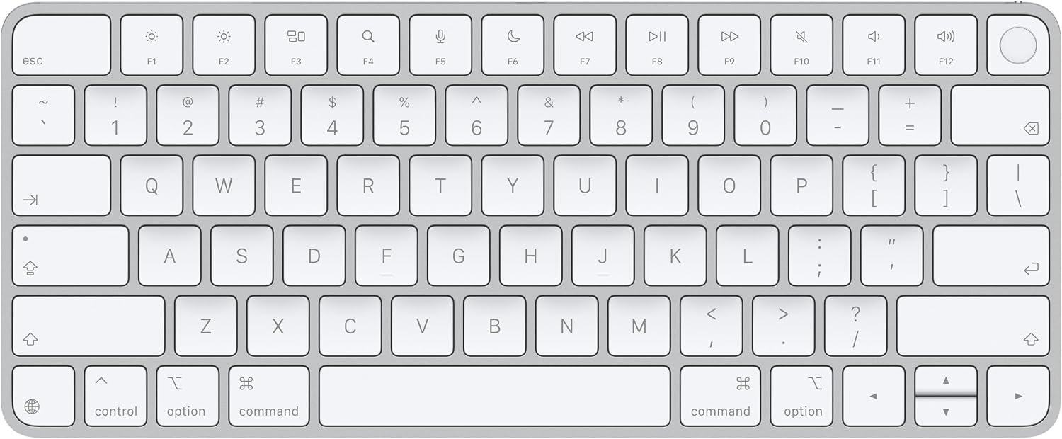 Apple Magic Keyboard with Touch ID in silver and white