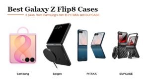 Best Samsung Galaxy Z Flip8 cases: Samsung Silicone Ring Magnet, Spigen Core Armor, PITAKA aramid and SUPCASE
