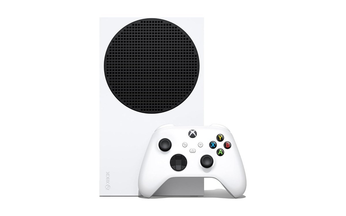 White Xbox Series S console with a white Xbox Wireless Controller