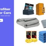 Seven car microfiber towels compared, shown together
