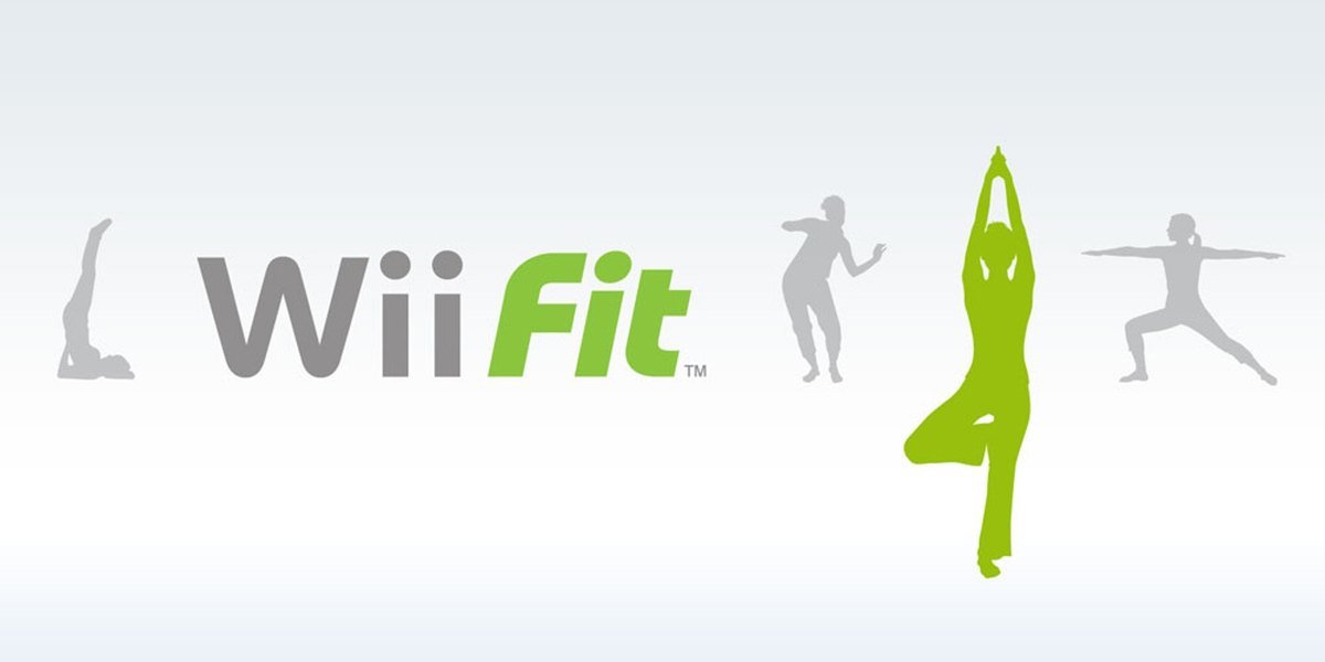 Wii Fit artwork with yoga pose silhouettes