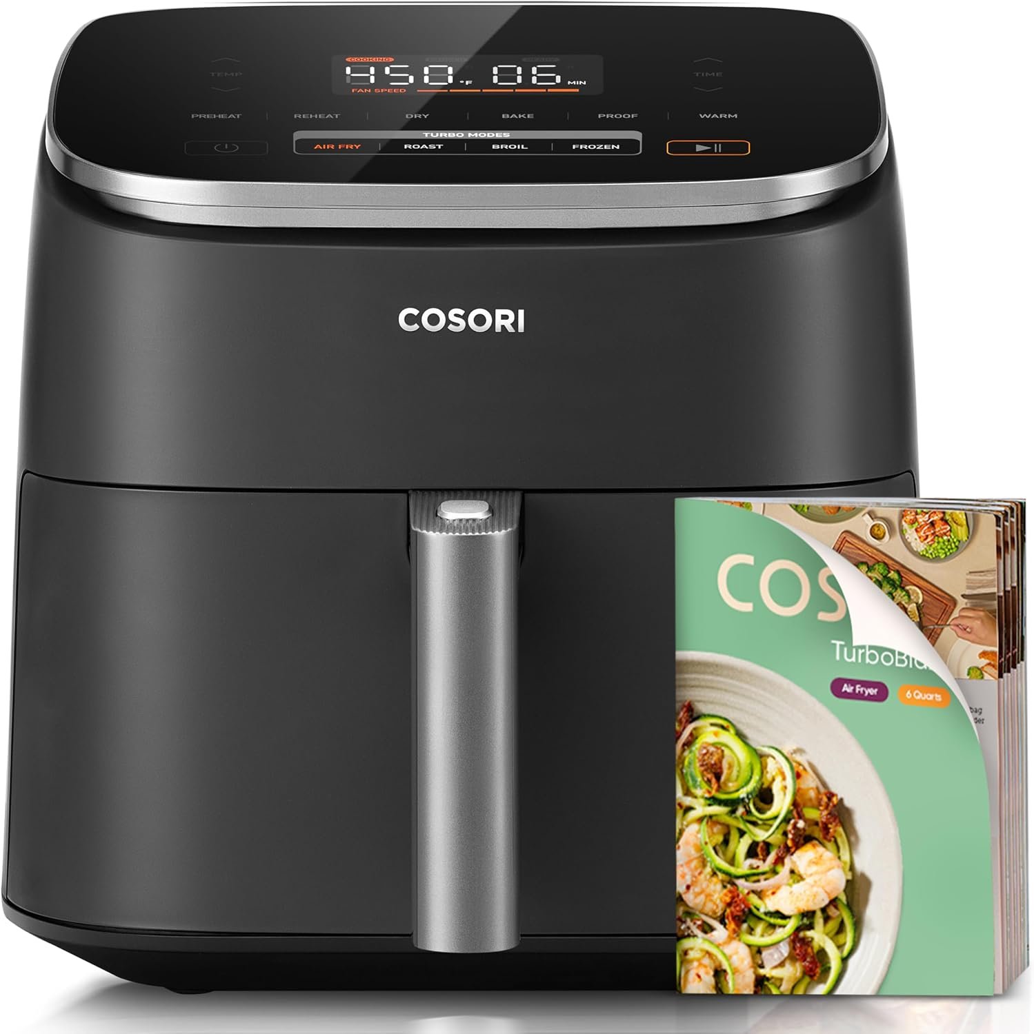 Cosori TurboBlaze 9-in-1 air fryer with PFAS-free ceramic coating