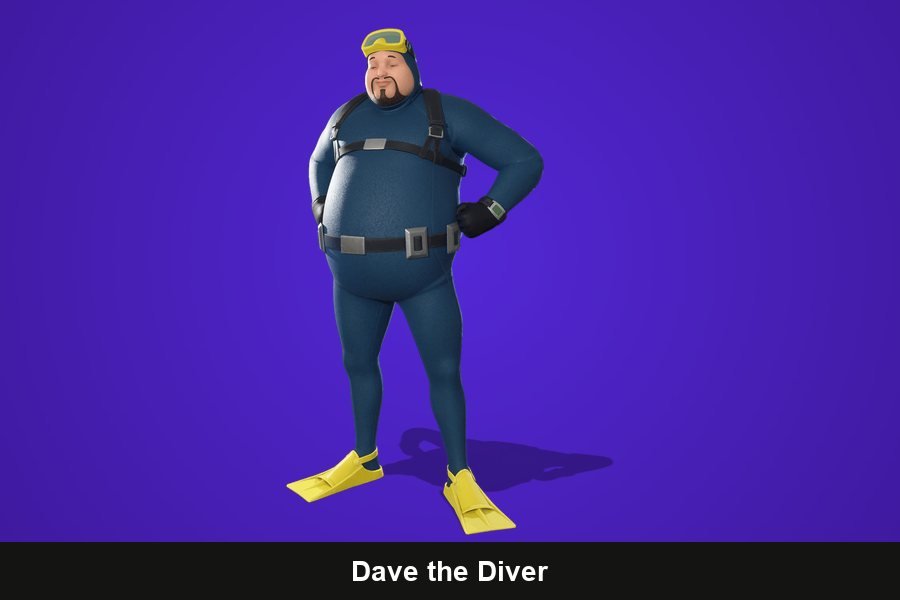 Dave the Diver Fortnite skin