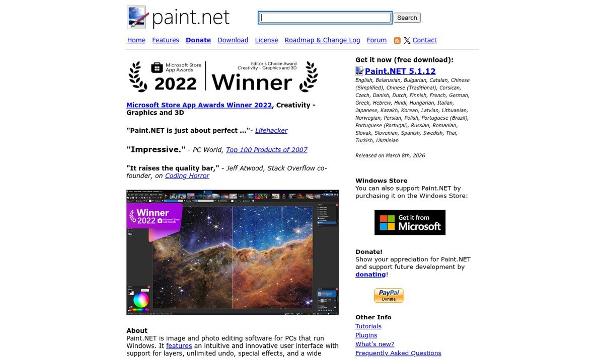 Paint.NET free image and photo editing software for Windows