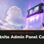 Fortnite Admin Panel Codes featured image with a floating Override console above the island