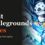 Fruit Battlegrounds Codes headline beside game art of a fighter charging blue energy