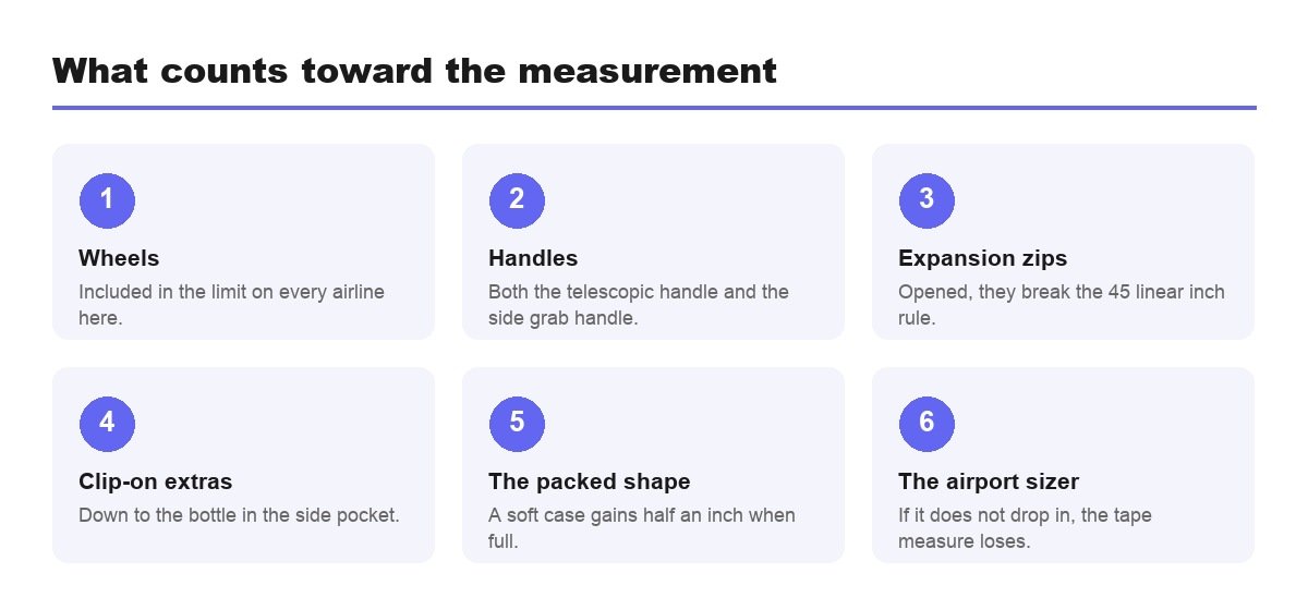 What counts toward carry-on measurements