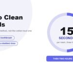 How to clean earbuds, shown with a fifteen second timer dial