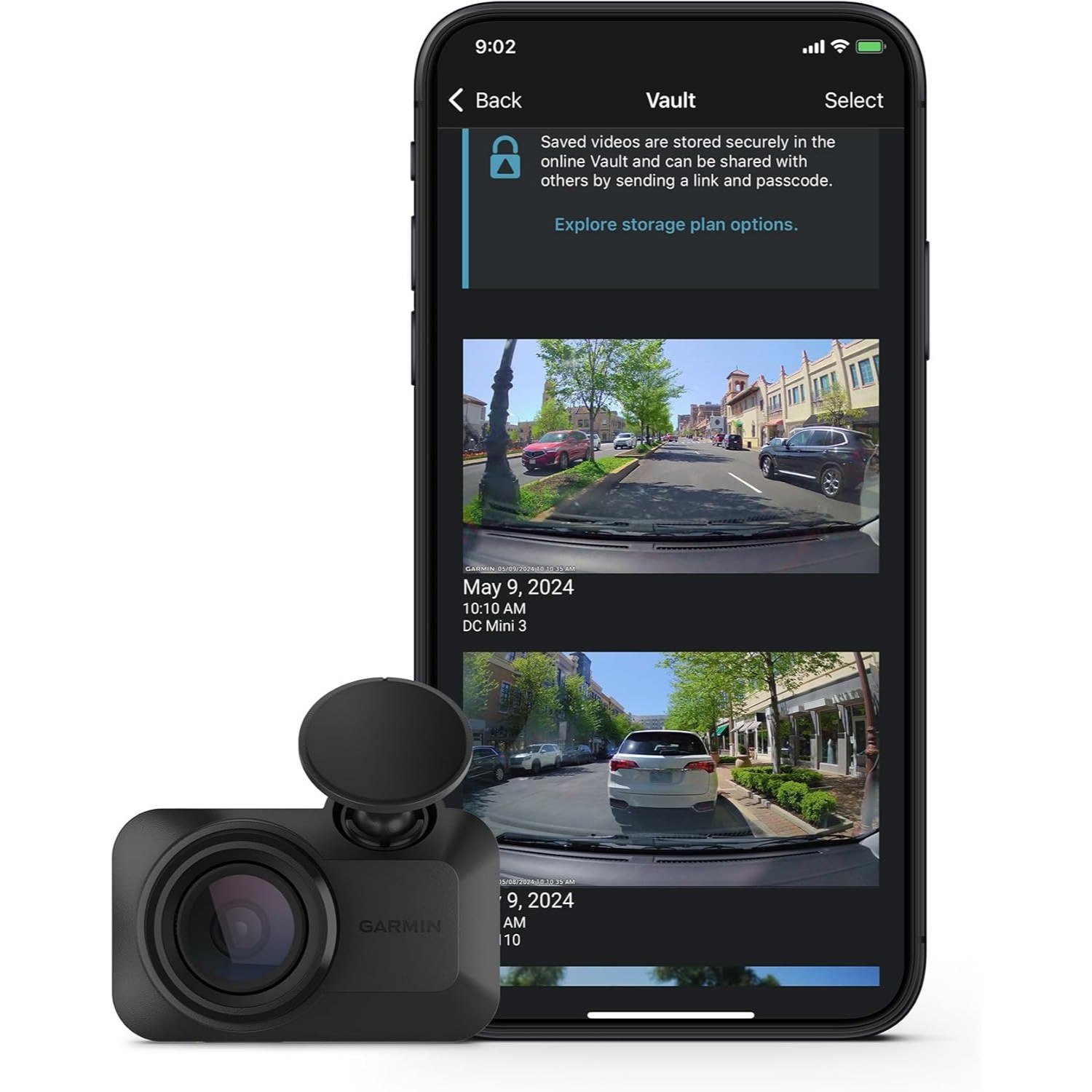 Garmin Dash Cam Mini 3 key-sized 1080p dash cam
