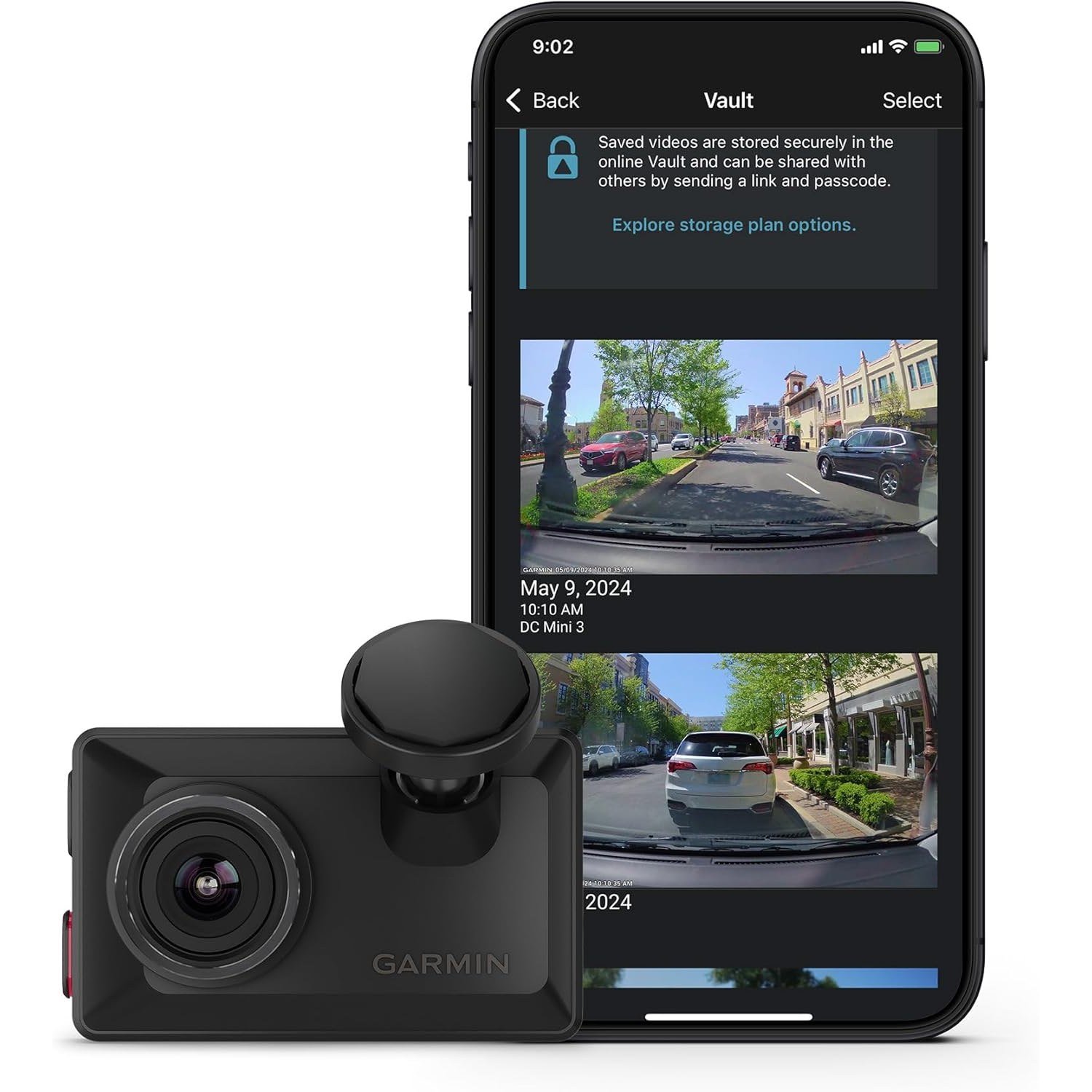 Garmin Dash Cam X310 compact 4K dash cam with a 2.4-inch touchscreen