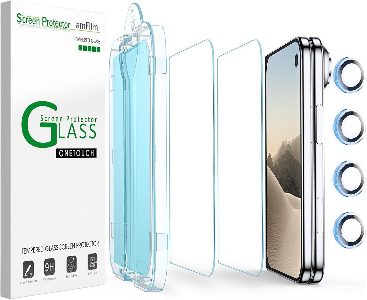 amFilm OneTouch iPhone Duo screen protectors with camera lens protectors and alignment frame
