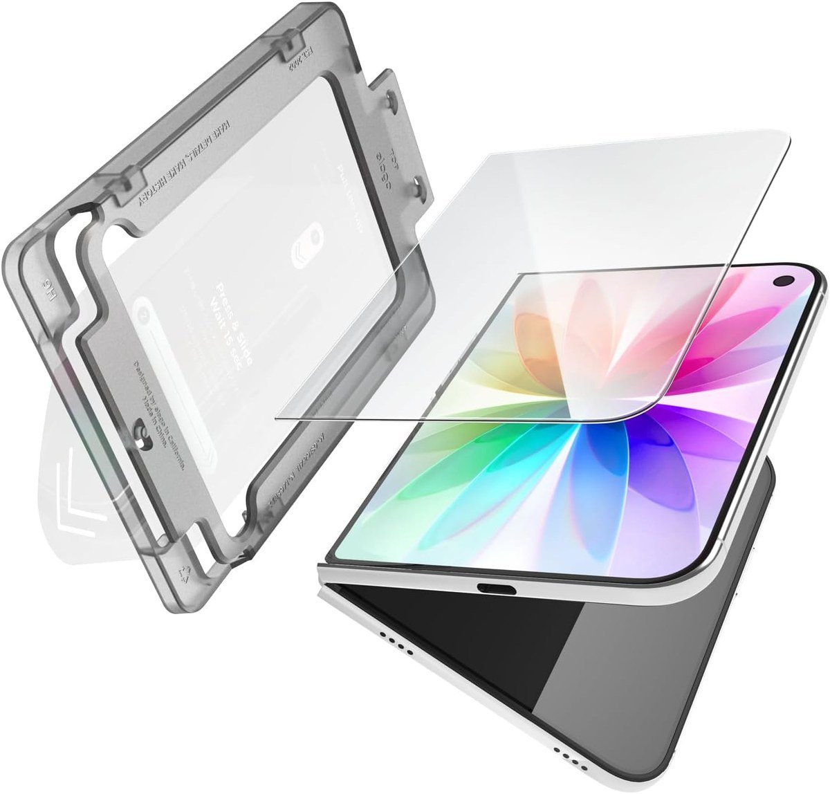 elago Tempered Glass+ screen protector for iPhone Duo with installation guide