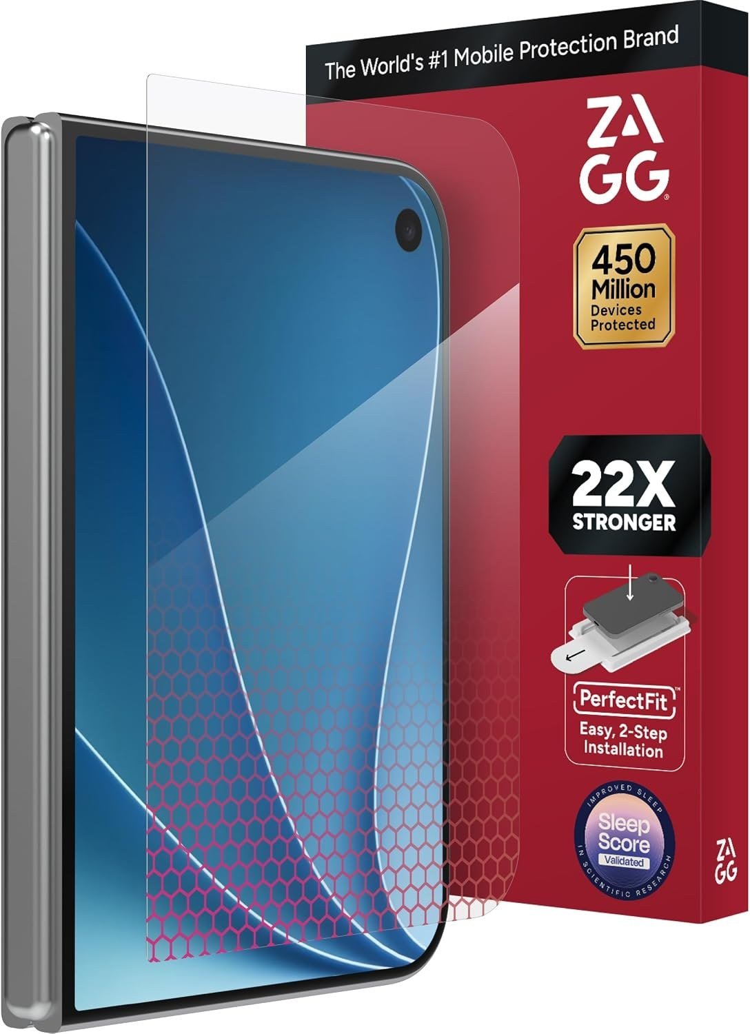 ZAGG XTR6 Glass screen protector for the iPhone Duo front screen