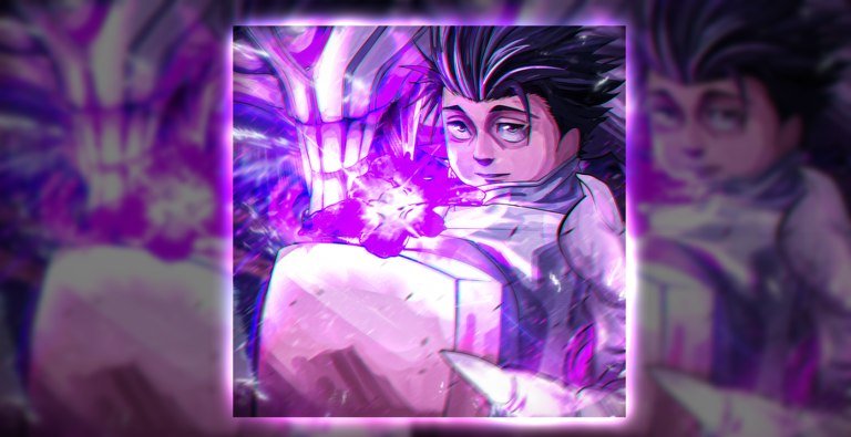 Jujutsu Zero artwork of a sorcerer summoning a purple cursed spirit behind him