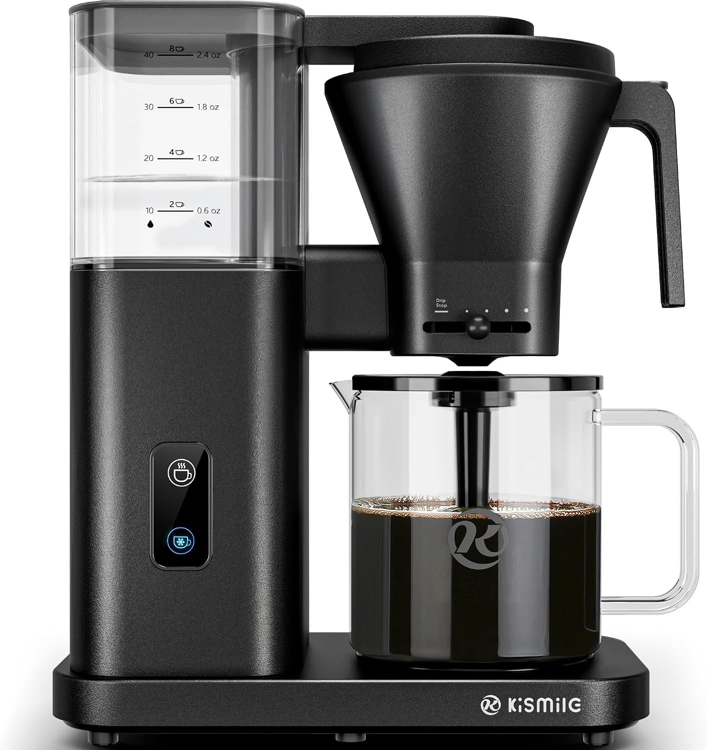 Kismile SCA-certified 8 cup drip coffee maker with flow control