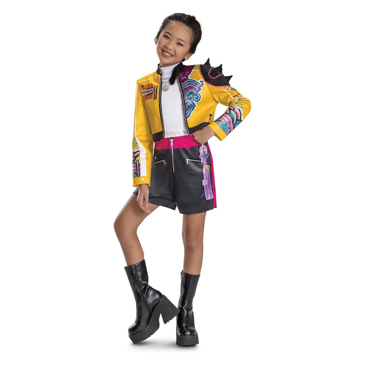Disguise KPop Demon Hunters Rumi costume for kids with yellow jacket-style top