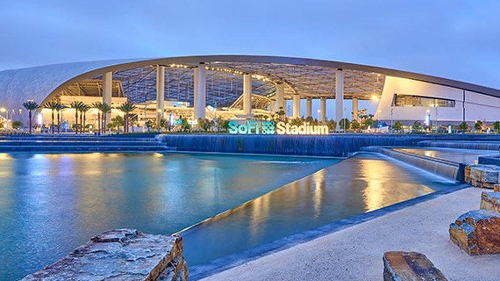 SoFi Stadium in Inglewood, California, home of the Los Angeles Rams