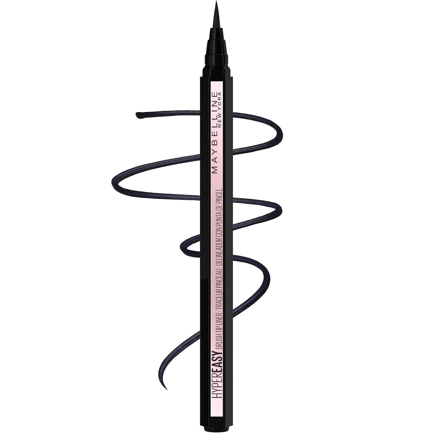 Maybelline Hyper Easy Liquid Pen eyeliner in Pitch Black with a swatch