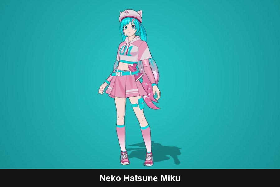 Neko Hatsune Miku Fortnite skin