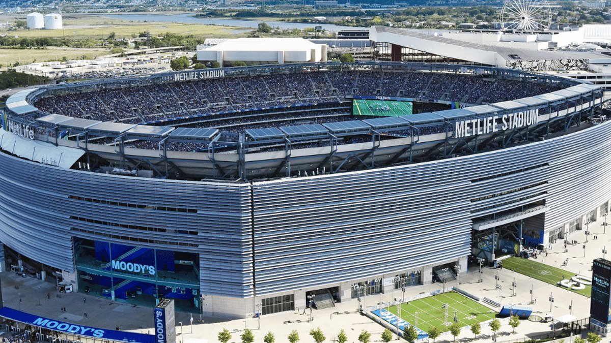 Aerial view of MetLife Stadium in East Rutherford, New Jersey, home of the New York Giants