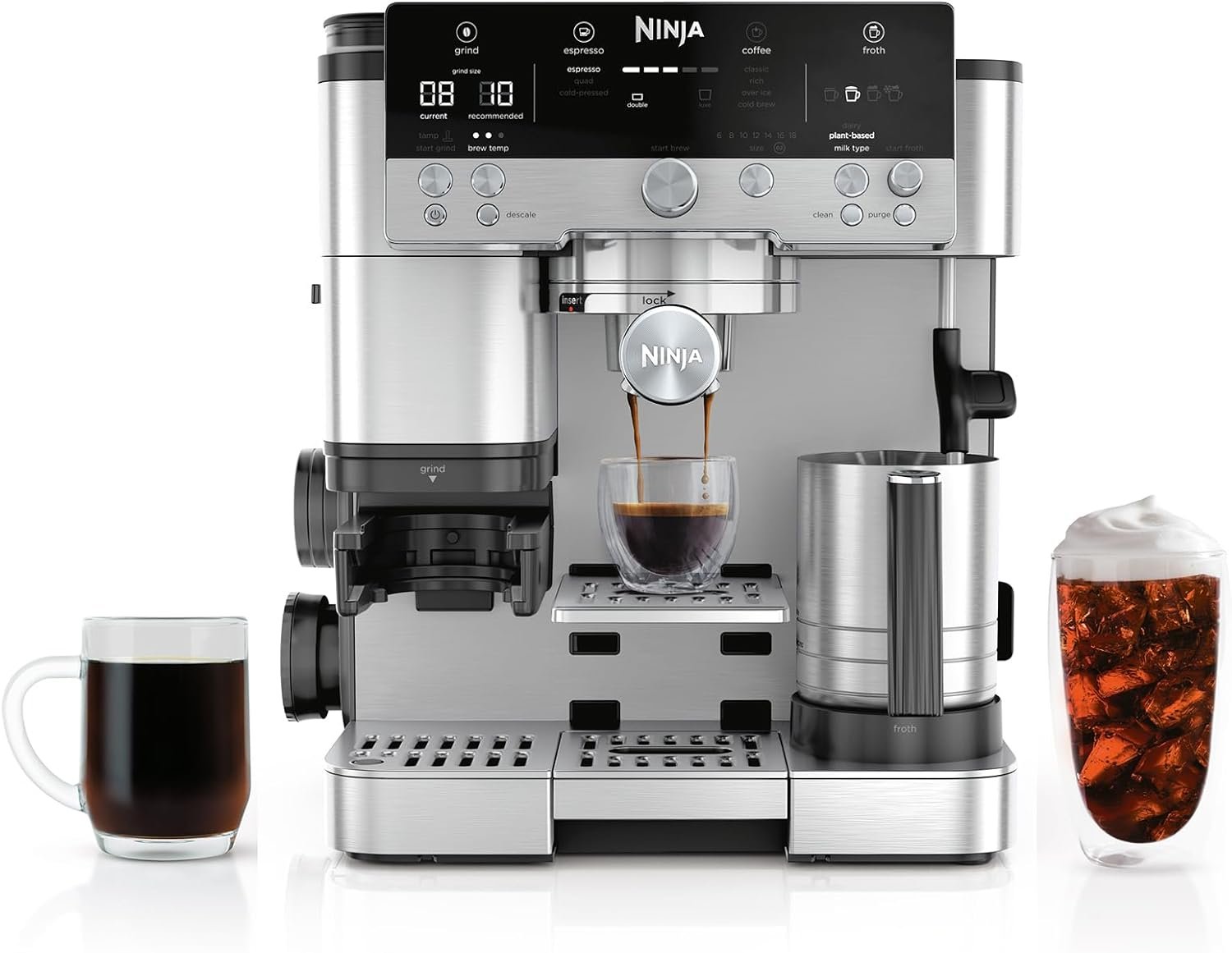Ninja Luxe Cafe Premier 3-in-1 espresso machine with built-in grinder