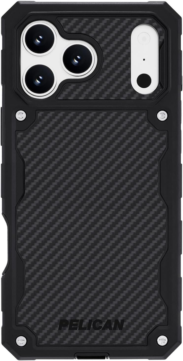 Pelican Shield rugged MagSafe case for iPhone 18 Pro Max in Carbon