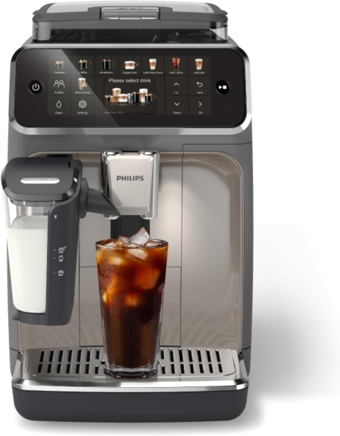 Philips 5500 Series fully automatic espresso machine with LatteGo milk system