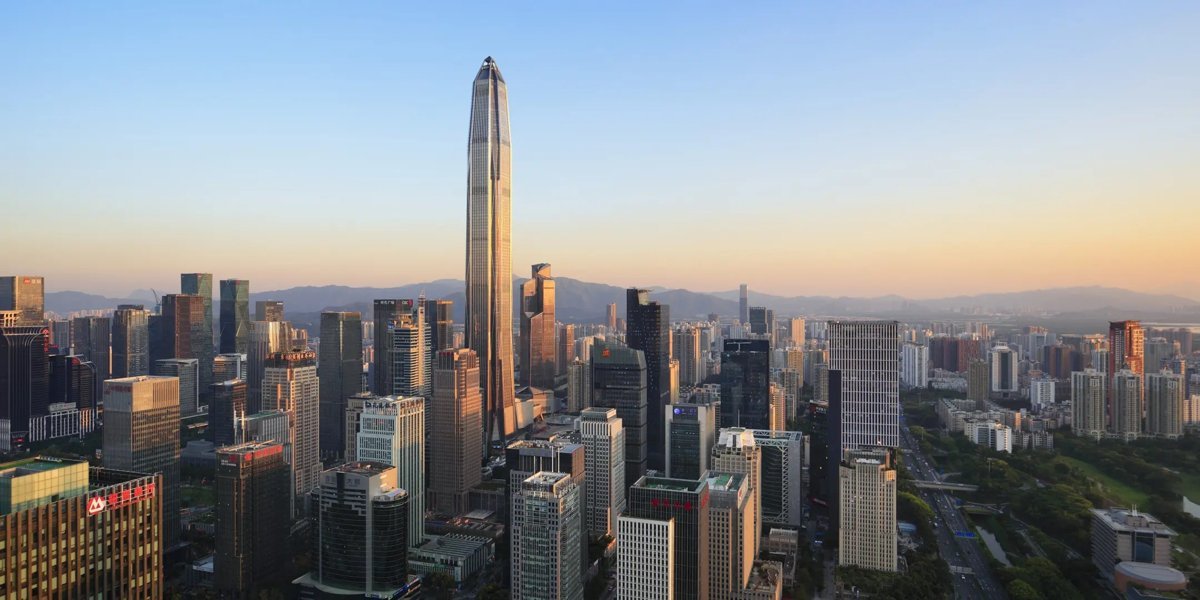 Ping An Finance Centre towering over central Shenzhen