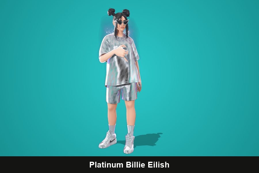 Platinum Billie Eilish Fortnite skin