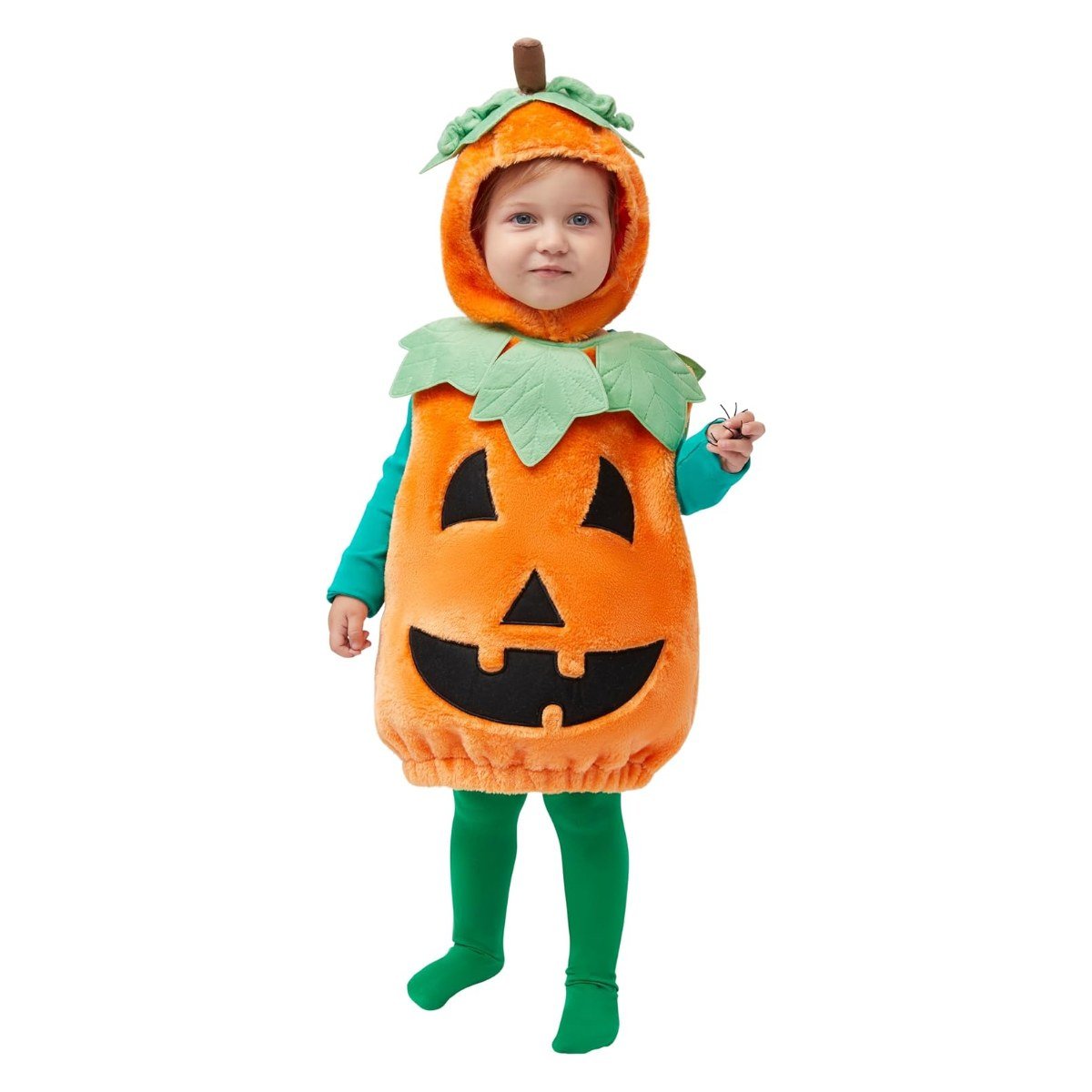 Spooktacular Creations baby pumpkin Halloween costume with leaf hood