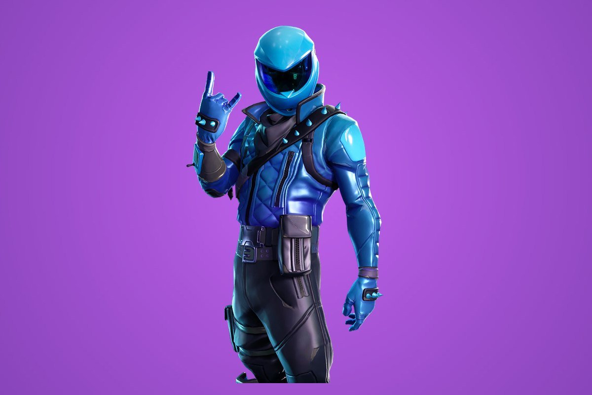 Honor Guard Fortnite skin in a blue helmet and armoured suit