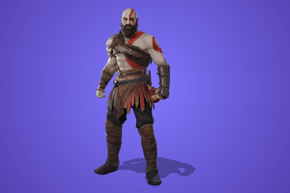 Kratos from God of War as a Fortnite skin