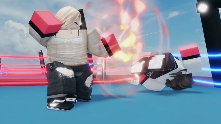 Two Roblox avatars boxing inside the ring in Untitled Boxing Game