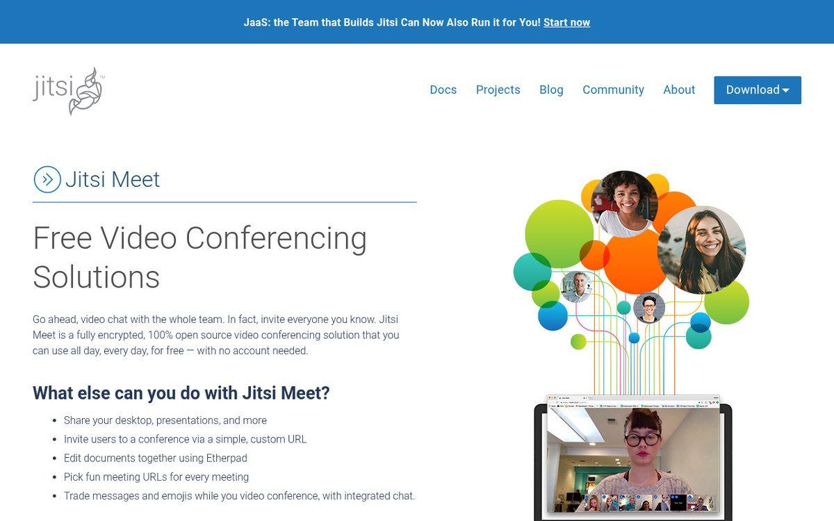 Jitsi Meet free open source video conferencing