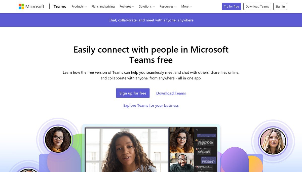 Microsoft Teams free plan features