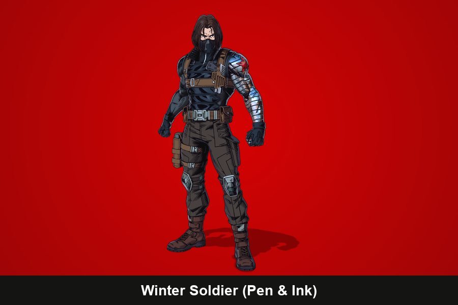 Winter Soldier (Pen & Ink) Fortnite skin