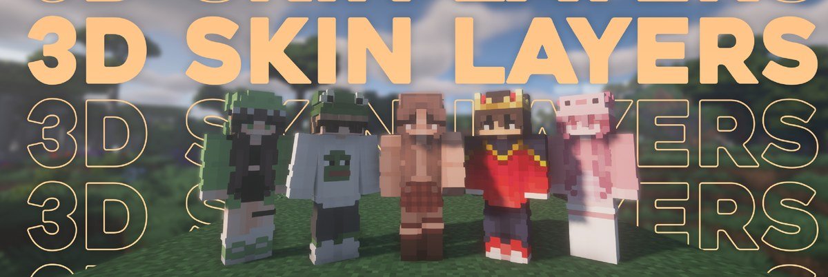 Player skins rendered with 3D Skin Layers