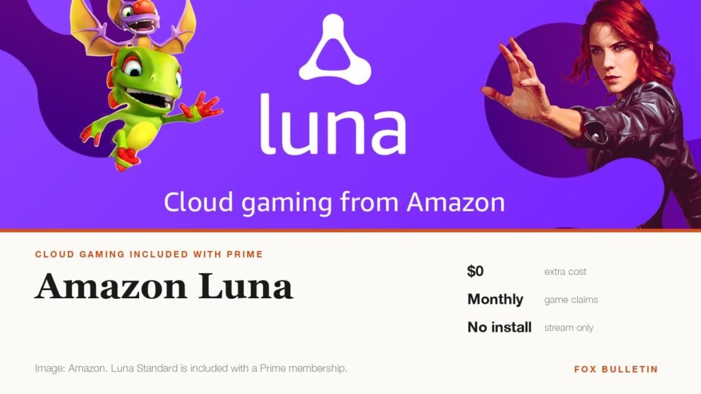 Amazon Luna cloud gaming included with a Prime membership
