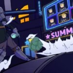 Anime Adventures summon banner with a hooded unit and a row of locked character slots