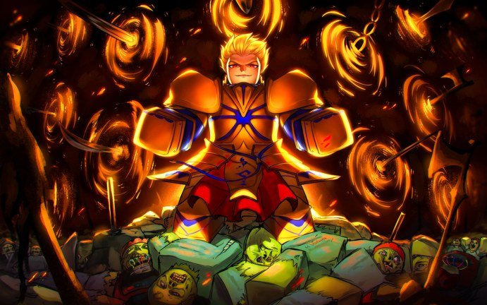 Anime Apocalypse golden armoured hero surrounded by zombies on Roblox