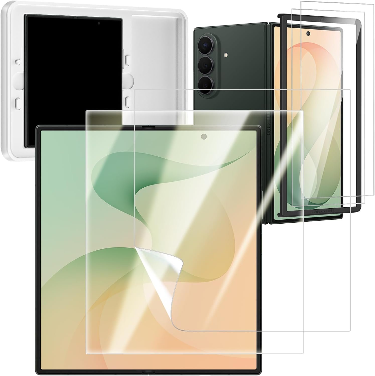 apiker dual screen protector kit with inner film and outer glass for the Galaxy Z Fold 8 Ultra