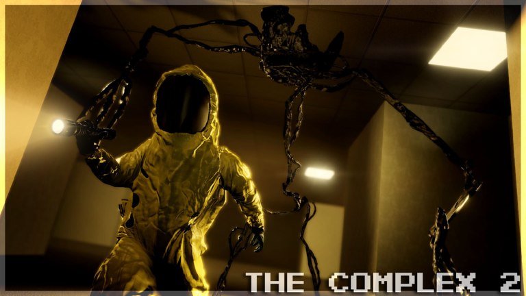 The Complex 2 thumbnail showing a suited explorer facing an entity in a lit corridor