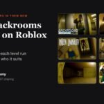 Graphic titled Best Backrooms Games on Roblox showing thumbnails for Backrooms Company, The Complex 2, Unseen Liminality, M.E.G. Endless Reality and Apeirophobia