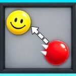 Two Roblox characters on podiums beside a yellow smiley ball and a red spiked ball