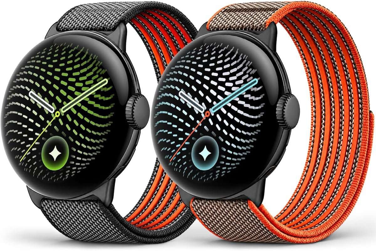 BandRain performance loop nylon bands for Google Pixel Watch 5 in two colours